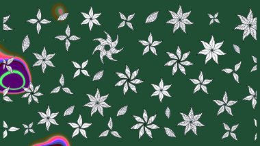 El çizimi Raster çizimi. Parlak elementlerin. Çizim çiçek deseni duvar kağıdı, web sitesi arkaplanı, paket kağıdı, davetiye, broşür, pankart veya web sitesi için kullanılabilir.