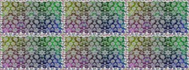 Çiçek ve yapraklı çiçek deseni. Raster illüstrasyonu. Küçük çiçekli şirin desen.