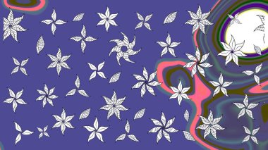 Kabile sanatı boho baskısı, klasik çiçek arkaplanı. Arkaplan dokusu, duvar kağıdı, mor renkli çiçek teması. Soyut etnik raster çizim kalıbı.