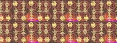 Raster illüstrasyonu. Kış konsepti Düz yatıyordu. Kahverengi, bej ve pembe renklerde kar tanelerinden oluşan kış deseni.