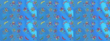 Noel doodle desen kar taneleri, raster arka plan ile. Raster illüstrasyon.