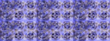 Kar taneleri arka planda. Raster illüstrasyonu. Kar taneleri deseni. Renkli arka planda izole edilmiş kar tanelerinin düz tasarımı. Kar tanesi süslemeli desen.