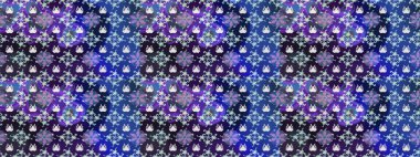 Basit bir kar tanesi. Mavi ve menekşe renkleri üzerine bir resim. Soyut duvar kâğıdı, ambalaj dekorasyonu. Kışın sembolü, mutlu noeller, mutlu yeni yıl kutlaması Raster illüstrasyonu..