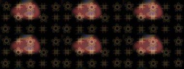 Çiçek Elementleri 'nin soyut geçmişi. Raster kış deseni. Siyah, kahverengi ve gri renkler üzerine tasarım. Raster illüstrasyonu.