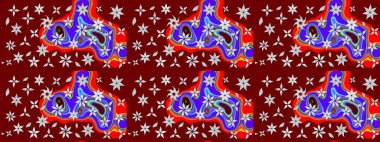 Raster Moda kumaş deseni. Çizgi çizimi kalıbı. Şirin çiçekler..