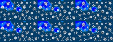 Raster illüstrasyonu. Mavi renklerde. Çiçek. Taslak dekoratif arka plan, çiçek mandala.