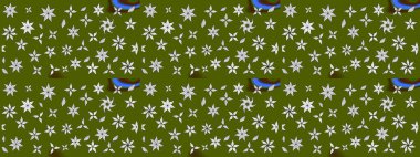 Nazik romantik baskı. Tatil havası. Raster güzel bir çiçek deseni çizmiş. Bahar mevsimi.