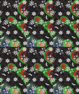 Gri renkler ve parlak çiçekler üzerine soyut çizim deseni. Küçük çiçekte hoş bir çiçek deseni var. Çiçek elementli zarif raster dokusu..