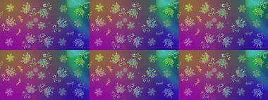 Soyut çiçek çizim kalıbı arka planı. Küçük çiçekteki sevimli çiçek deseni. Mor renklerde. Raster illüstrasyonu. Raster deseni.