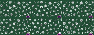 Hediye ambalaj kağıdı, tebrik kartları, posterler ve pankart tasarımı. Raster düz çiçek çizim deseni. Yeşil renkte çiçekler.