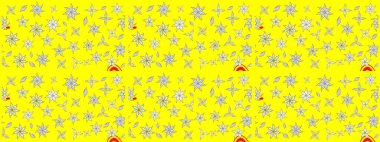 Tekstil için suluboya eskiz deseni. El çizimi çiçek çizimi deseni (fayans). Şirin çiçekli, desenli, sarı renkli çizim deseni.