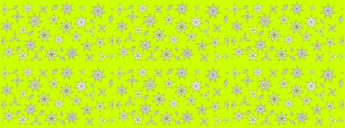 Güzel kumaş deseni. Raster illüstrasyonundaki çiçek desenli çizim. Yeşil renklerde. Raster illüstrasyonu.