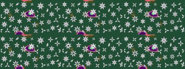 Yeşil renkli çiçekler. Yumuşak, bahar çiçekli arka plan. Raster çiçek desenli ve çiçekli..