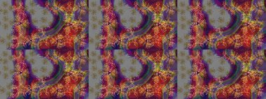 Renkli elementlerle Raster ilginç desen