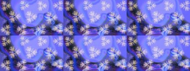 Noel menekşesi, mavi ve nötr. Raster illüstrasyonu. Sihirli menekşe, mavi ve nötr tatil soyut arka plan yıldız ve düşen kar taneleri.