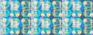 Güzel süs eşyası. Kar tanesi süsü Raster illüstrasyonu. Mavi, nötr ve yeşil renklerde kar tanesi süsü. Kar taneleri izole edildi.