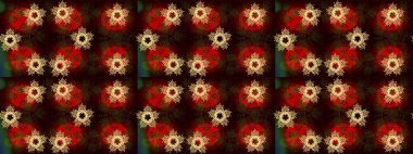 Kar taneleri tasarımı. Son moda kar taneleri ve elementler onun kartlarını gösteriyor. Retro tarzı, kış elementleri. Modern soyut tasarım posteri, kapak, kahverengi, siyah ve kırmızı renkli kart tasarımı.