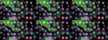 Raster Şirin kumaş deseni. Eskiz klasiği. Renkli Bahar Teması eskiz kalıbı. Düz Çiçek Elementleri Tasarımı.