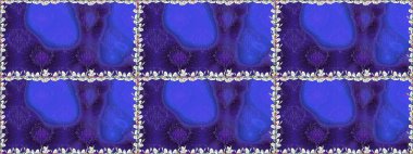 Raster illüstrasyonu. Mor renklerde. Güzel kumaş deseni. Raster illüstrasyonunda kusursuz çiçek deseni.