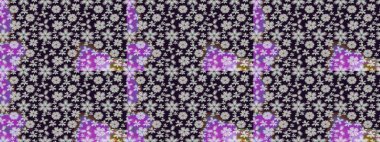 Küçük çiçekteki sevimli çiçek deseni. Gri renkli çiçekler.