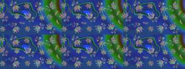 Kar tanesi renkli desen. Raster resim. Raster kar taneleri arka plan. Snowflakes desen. Renk arka plan üzerinde izole soyut kar taneleri ile düz tasarım.