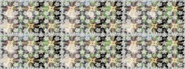 Renkli Yaz Temalı Kusursuz Arkaplan. Çiçekli kusursuz retro desen. Düz Çiçek Elementleri Tasarımı. Gri renkli çiçekler.