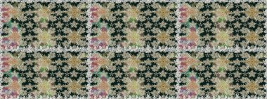 Raster illüstrasyonu. Çiçeksiz desenli arka plan, darbeler, sıçramalar, yaz çiçekleri. Gri renkli çiçekler.