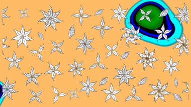 Raster illüstrasyonu. Küçük çiçekteki sevimli çiçek deseni. Modaya uygun kumaş deseni. Tony 'nin kumaş desenini çiz.