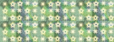 Tarafsız renklerde Asya tekstil tarzında. Çiçek desenli çizim. Raster illüstrasyonu.