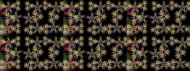 Renkli Bahar Teması eskiz kalıbı. Düz Çiçek Elementleri Tasarım Raster illüstrasyonu. Siyah renkli çiçekler. Çiçek eskiz kalıbı geçmişi.