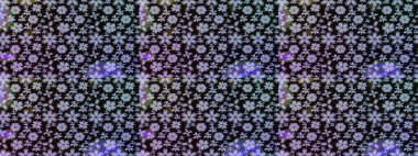 Düz Çiçek Elementleri Tasarımı. Renkli Bahar Teması eskiz kalıbı. Çiçek desenli çizim. Raster illüstrasyonu. Güzel kumaş deseni. Asya tekstil tarzında.