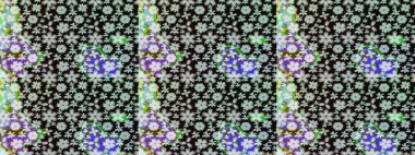 Raster çiçek izi. Klasik taslak çizimi. Çiçekli siyah çizim deseni.