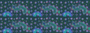 Küçük çiçekte güzel bir desen. Moda baskıları için zarif bir şablon. Küçük renkli çiçekler. Motley illüstrasyonu. Robot resim. Çiçekli yaz çiçekleri.