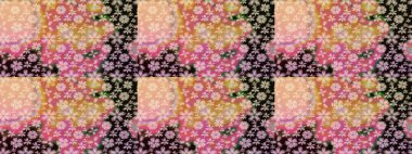 Yumuşak, bahar çiçekli arka plan. Çiçekli karalama şeklinde Raster çiçek deseni. Pembe renkte çiçekler.