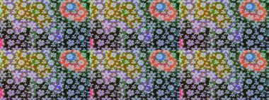 Gri renkli çiçekler. Çizim çiçek deseni duvar kâğıdı olarak kullanılabilir. Raster illüstrasyonu.