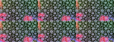 Gri renklerde bahar çiçekleri. Raster illüstrasyonu. Yaprak ve çiçeklerin suluboya resmi, gri renkte çizim deseni.