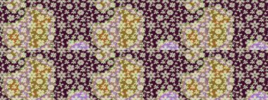 Çiçekleri, deniz kabukları, mandalaları ve suluboya efektleriyle donanma geçmişi. Yatak çarşafları, ceket, paket tasarımı, kumaş ve moda kavramları için tekstil baskısı. Çizim kalıbı etnik tasarım.