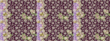 Raster illüstrasyonu. Klasik çiçek tasarımı elementleri. Kahverengi kıvırcık çiçekler kahverengi renklerde şekillenir.