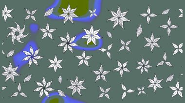 Tatil havası. Tarafsız renklerde çiçekler. Bahar mevsimi. Raster güzel bir çiçek deseni çizmiş. Nazik romantik baskı.