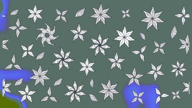 Çiçek desenli eskiz. Tarafsız renklerde çiçekler. Tişört baskısı için çiçek boyama rasteriName.