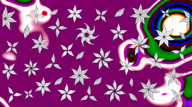 Raster. Eski usul. Raster illüstrasyonu. Tomurcukları çiçek olan sevimli bir çiçek deseni. Kumaş, tekstil, duvar kağıdı baskısı için. Taslak arkaplan.