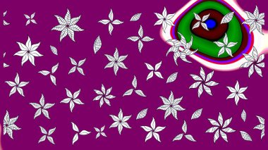 Renkli Bahar Teması eskiz kalıbı. Taslak desenli, modaya uygun kumaş deseni. Raster illüstrasyonu. Şirin çiçek elementleri. Düz Çiçek Elementleri Tasarımı.