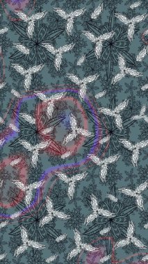 Şatafatlı bahar bahçesi dokusu. Tarafsız renklerde çiçekler. Raster illüstrasyonu. Tarafsız renklerde çiçek eskizi. Çiçek deseni.