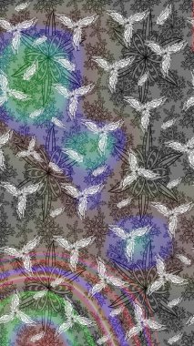 Moda baskıları için zarif bir şablon. Çiçekli bahar çiçekleri. Küçük çiçekte güzel bir desen. Motley illüstrasyonu. Küçük renkli çiçekler..