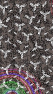 Renkli Bahar Teması eskiz kalıbı. Çiçekli eskiz arkaplanı. Çocuk stili. Düz Çiçek Elementleri Tasarımı.