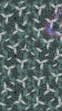 Raster çiçek desenleri çiziyor. Tarafsız renklerde vadinin çiçekleri.