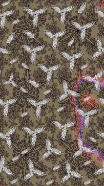 Bej renkli çiçekler. Renkli Yaz Temalı eskiz kalıbı. Düz Çiçek Elementleri Tasarımı. Raster illüstrasyonunda çiçek deseni çizimi.