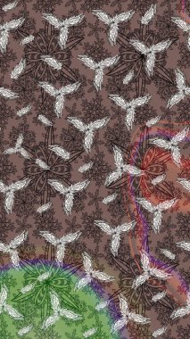 Kahverengi renkli çiçekler. Küçük çiçekte sevimli çiçek deseni var..