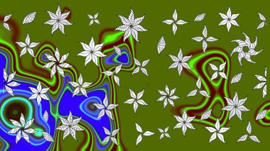 Zarif, parlak ve yeşil çiçek desenli bir taslak. Sabıka fotoğraflarında, bebek kıyafetlerinde, duvar kâğıtlarında, paket kutularında falan kullanılabilir. Raster..