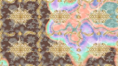 Tarafsız renklerde raster altın desen. Altın kar tanesi basit bir çizim kalıbı. Soyut duvar kâğıdı, ambalaj dekorasyonu. Kışın sembolü, Mutlu Noel tatili, Mutlu yıllar 2019.